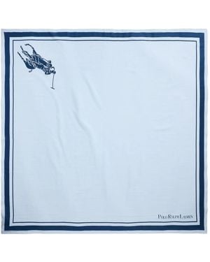 Polo Ralph Lauren Border-graphic Scarf - Blue
