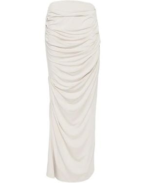 Entire studios Ruched Drape Maxi Skirt - White