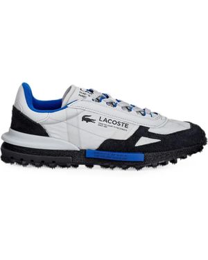 Lacoste Elite Active Suede-Panelled Logo-Print Trainers - Blue