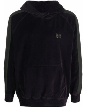 Needles Logo Embroidered Hoodie - Blue