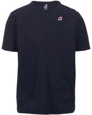 K-Way Seril Travel Zip-Pocket T-Shirt - Blue