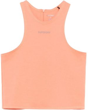 Superdry Logo-Print Tank Top - Pink