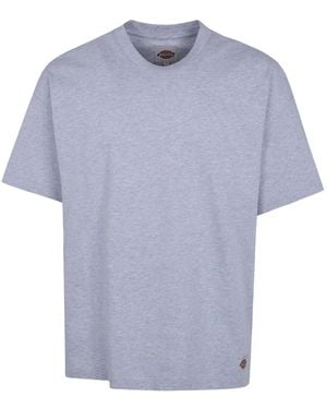 Dickies Logo-Patch Cotton T-Shirt - Blue