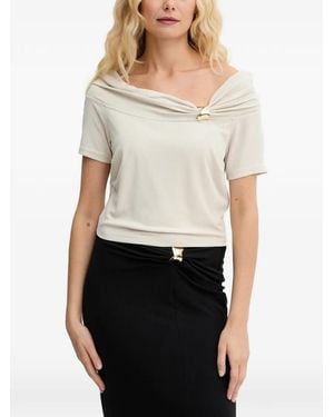 Guess Off-Shoulder Hardware-Detail Blouse - White