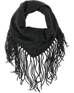 P.A.R.O.S.H. Without Fringed Triangular Scarf - Black