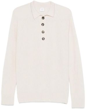 Eleventy Buttoned Collared Polo Shirt - White