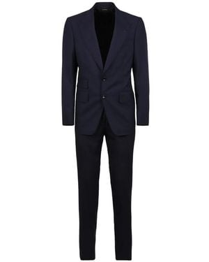 Tom Ford Pak Met Puntige Revers - Blauw