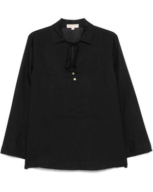 MICHAEL Michael Kors Blouse Met Split - Zwart