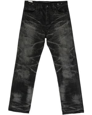 Mastercraft Union Faded Distressed-Effect Jeans - Black