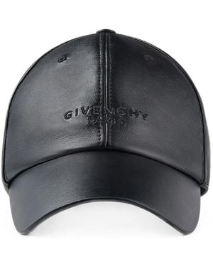 Givenchy Embroidered Leather Cap - Black