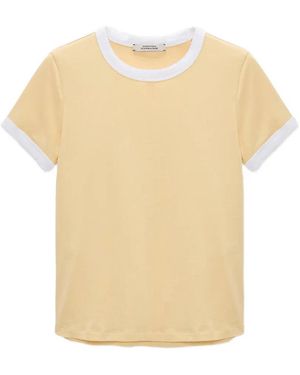 Dorothee Schumacher Trimmed Crew-Neck T-Shirt - Natural