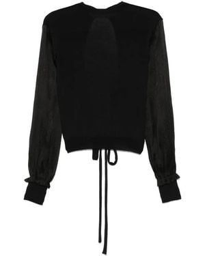 A Tentative Atelier Long Sleeve Blouse - Black