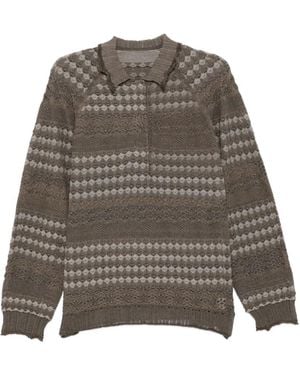 JNBY Geometric-Print Sweater - Gray
