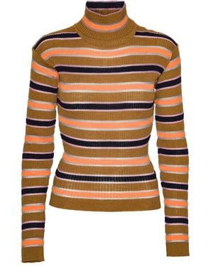 Henrik Vibskov Gestreiftes Rollkragenoberteil - Orange