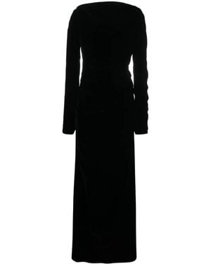 Del Core Boat-Neck Maxi Dress - Black