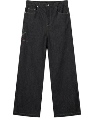 ROUGH Vaqueros con detalle bordado - Gris
