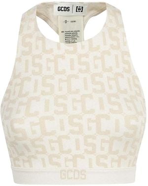 Gcds Racerback-Top aus Logo-Jacquard - Weiß