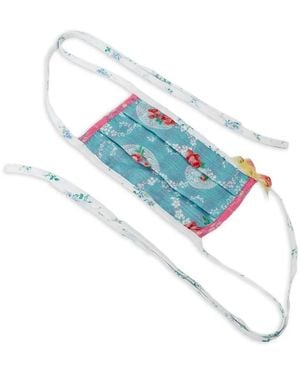 LoveShackFancy Mascherina A Fiori - Blu