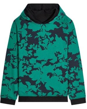 Dries Van Noten Floral-Print Hoodie - Green
