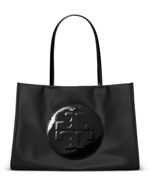 Tory Burch Bolso shopper Ella pequeño con logo - Negro