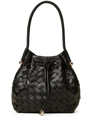 Twinset Woven Bucket Bag - Black