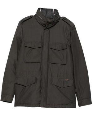 Moorer Four-Pocket Epaulette Jacket - Black