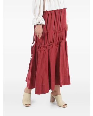Brock Collection Drawstrings Maxi Skirt - Red