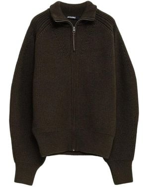 Jacquemus Gerippter Cardigan - Schwarz