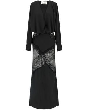Vaillant Studio Draped Lace Bolero Dress - Black