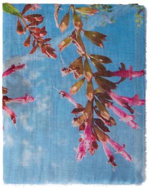 Faliero Sarti Foulard Con Stampa A Fiori - Blu