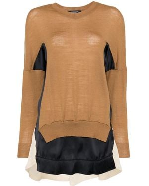 Undercover Panelled Jumper - Brown