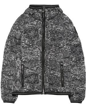 Blauer Camelia Hooded Floral Coat - Gray
