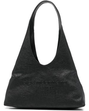 Alexander Wang■ミディアム フラップ ショルダーバッグ ロゴ Alexander Wang ロゴジャカード ショルダーバッグ | ブラック