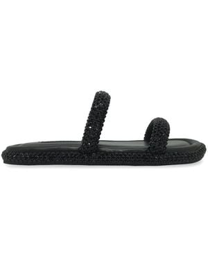 Casadei Sirio Flat Sandals - Black