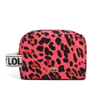 Bimba Y Lola Kosmetiktasche Mit Leoparden-Print - Rot
