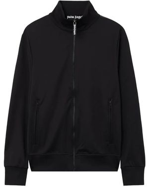 Palm Angels Curved Logo Track Jacket - Black