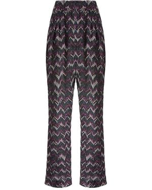 Missoni Zigzag-Woven Pants - Grey