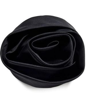ROOM76 Satin Rose Brooch - Black
