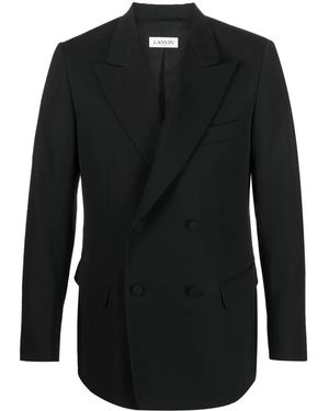 Lanvin Double-breasted Wool Blazer - Black