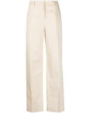 PT Torino High-Waisted Straight Pants - Natural