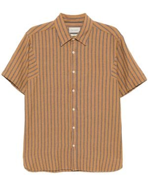 Oliver Spencer Gassison Striped Shirt - Natural
