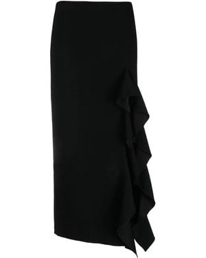 Filippa K Gonna Midi Con Ruches - Nero