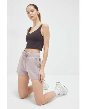 Guess Logo-Tape Drawstring-Fastening Shorts - Purple
