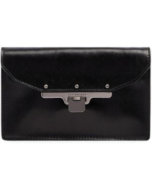 The Bridge Mina Leather Clutch Bag - Black