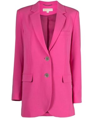 MICHAEL Michael Kors Single-Breasted Blazer Jacket - Pink
