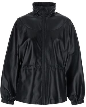 Givenchy Elasticated-Waist Leather Relaxed Fit Jacket - Black