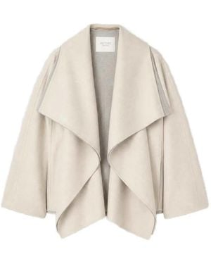 RETORI Shawl-Collar Open-Front Jacket - Natural