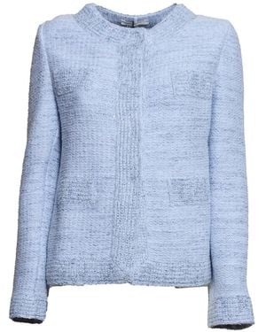 Charlott Sequin-Embellished Bouclé Jacket - Blue