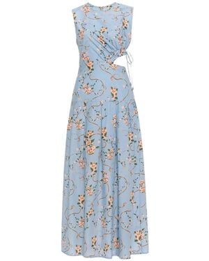 Agua Bendita Otoño Navegante Midi Dress - Blue