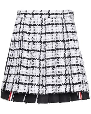 Thom Browne ナイフプリーツ ミニスカート - ホワイト